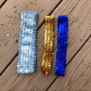 4/$25 | 3 PACK Sparkly Glitter Shiny Headbands